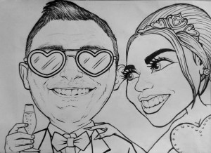 Lauren & Gary Caricature