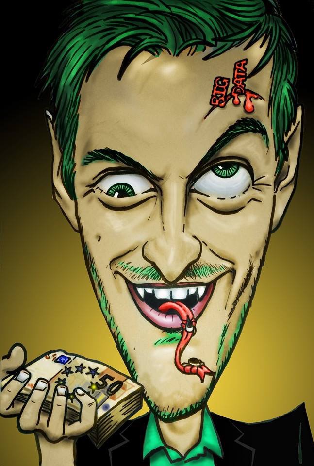 Villain-themed colour caricature