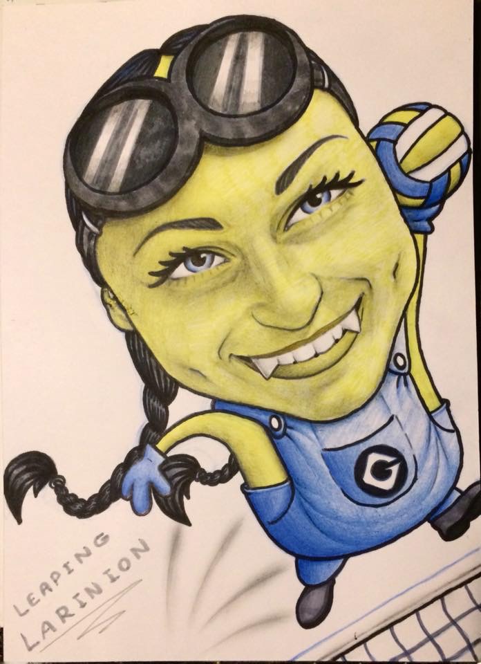 Woman drawn as a Minion